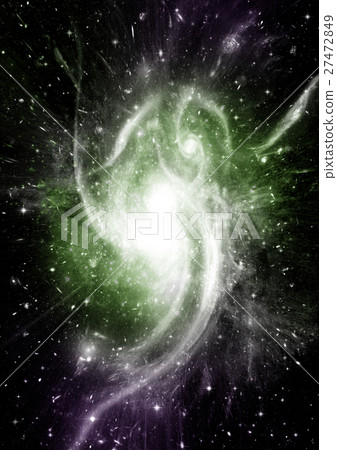 Stars, dust and gas nebula in a far galaxy 27472849