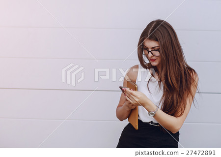 beautiful brunette with glasses 27472891