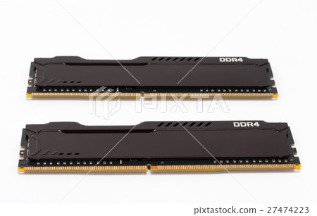 Ram DDR4 memory modules on white background 27474223