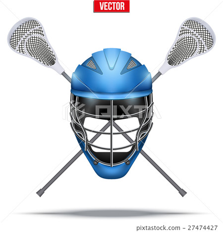 Lacrosse sticks and helmet Label 27474427