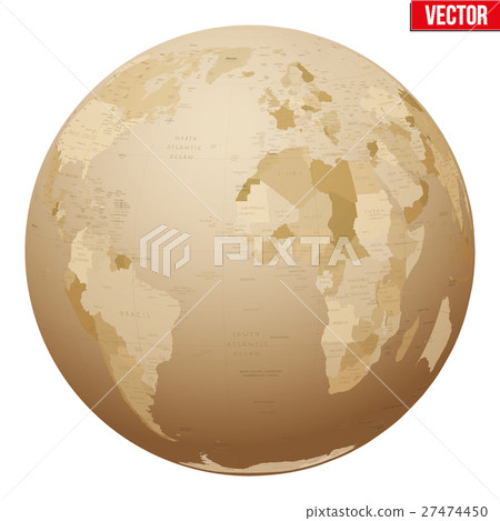 Vintage Earth globes - Stock Illustration [27474450] - PIXTA