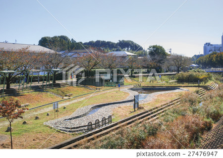 Sakagawa tributary Izumi River's hydrophilic square Jizo original water's side 27476947