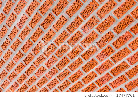 orange brick wall 27477761