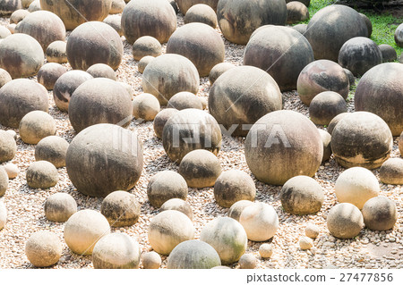 Stone sphere in garden Stone sphere in garden 27477856