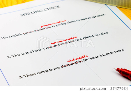 spelling sheet on table spelling sheet on table 27477984