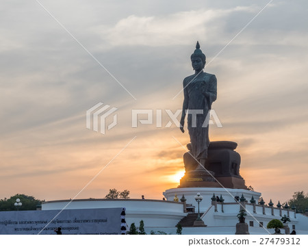 Grand Walking Buddha statue in Thailand Grand Walking Buddha statue in Thailand 27479312