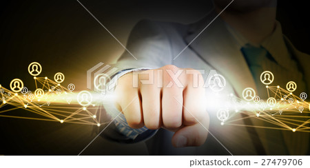 Man catch stream of light 27479706