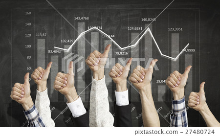 Group of people rise hands 27480724