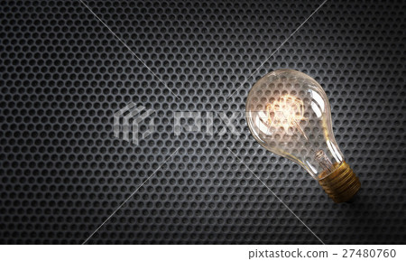 Electric bulb on texture 27480760