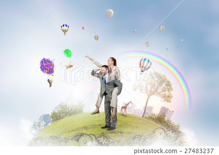 Businesspeople having fun 27483237