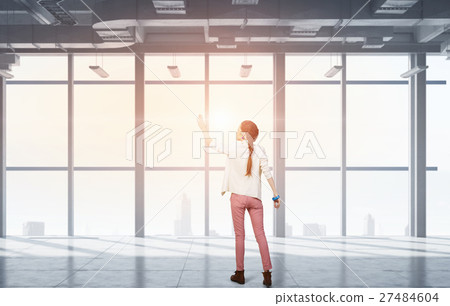 Hipster girl in office Hipster girl in office 27484604