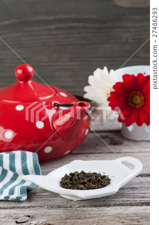 Polka dot red tea pot Polka dot red tea pot 27486293