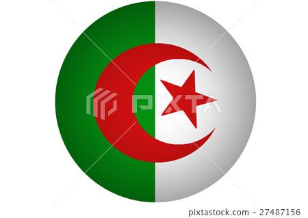 Algeria flag 3D illustration vertical bicolor symb 27487156