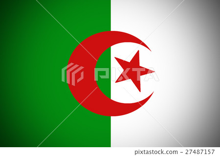 Algeria flag 3D illustration vertical bicolor symb 27487157