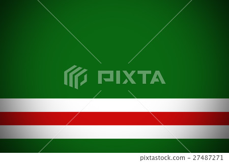 Chechen republic flag 3D illustration symbol.  27487271