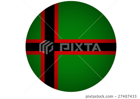 Karelia flag 3D illustration symbol. Coat of arms Karelia flag 3D illustration symbol. Coat of arms 27487433
