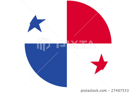 Panama flag 3D illustration symbol. Panama flag 27487553