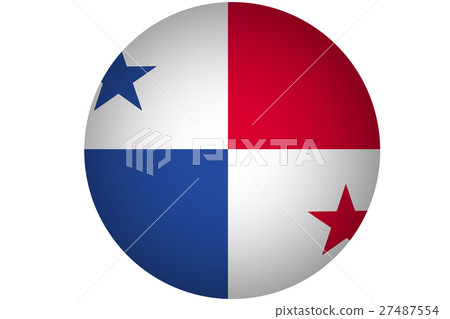 Panama flag 3D illustration symbol. Panama flag Panama flag 3D illustration symbol. Panama flag 27487554