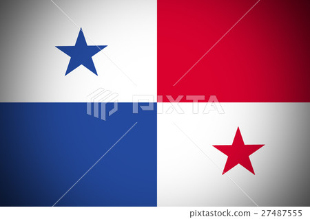 Panama flag 3D illustration symbol. Panama flag Panama flag 3D illustration symbol. Panama flag 27487555