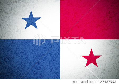Panama flag 3D illustration symbol. Panama flag Panama flag 3D illustration symbol. Panama flag 27487558