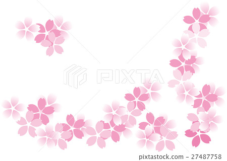 Flower raft cherry running water background watermark Flower raft cherry running water background watermark 27487758