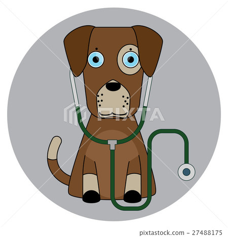 Cartoon dog in flat style isolated on background. Cartoon dog in flat style isolated on background. 27488175