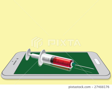syringe put on smartphone syringe put on smartphone 27488176
