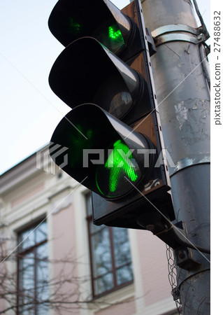 Traffic lights green color. Transition is possible 27488632