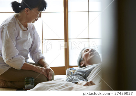 Two people live elder couple care 27489037