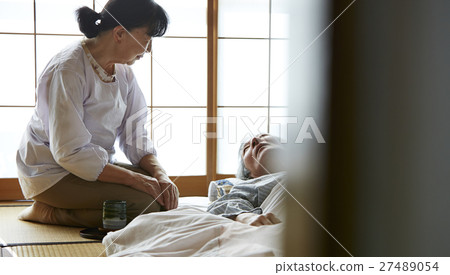 Two people live elder couple care 27489054