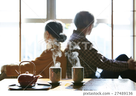 Two elderly couple living life image 27489136