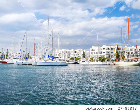 Sea port El Kantaoui, Tunisia. Many yachts  27489888