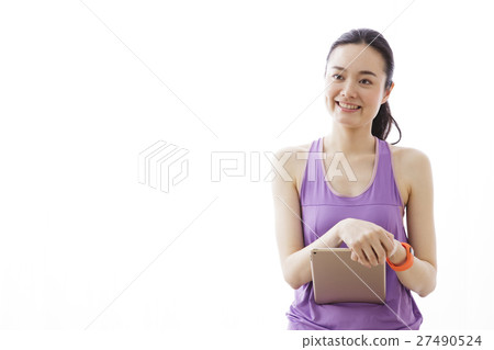 Fitness sports tablet exercise wearable terminal female gymnastic exercise 27490524