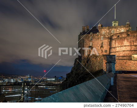 Castle of Edinburgh at night. Scotland, UK Castle of Edinburgh at night. Scotland, UK 27490704
