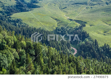 Scenic landscape with mountain forest 27490873