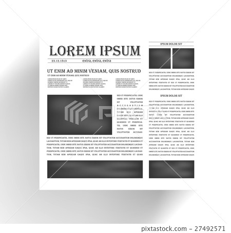 newspapers and news icon. Black 27492571