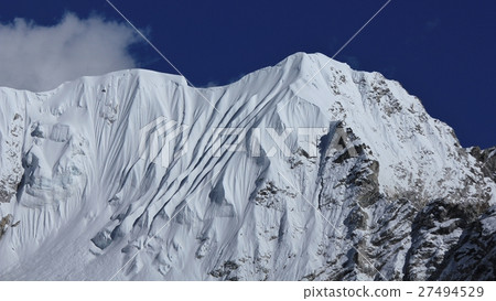 Beautiful shaped mountain near mount Nuptse 27494529