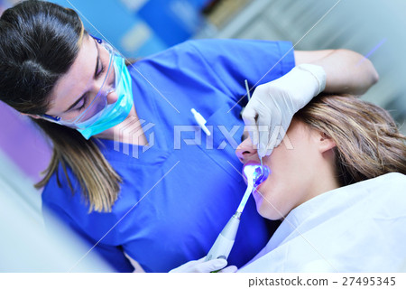 people, medicine, stomatology and health care 27495345