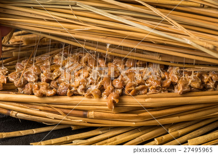 Natto with straw Natto Japanese foods Natto with straw Natto Japanese foods 27495965