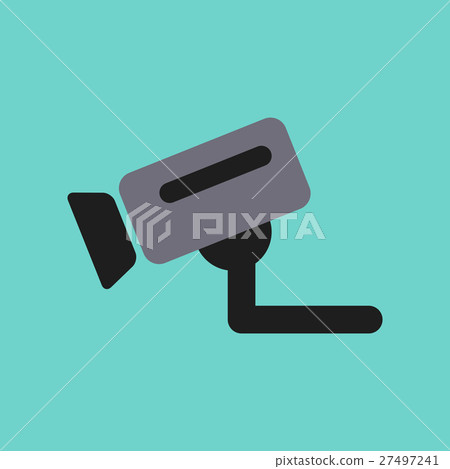 flat icon on background security camera flat icon on background security camera 27497241