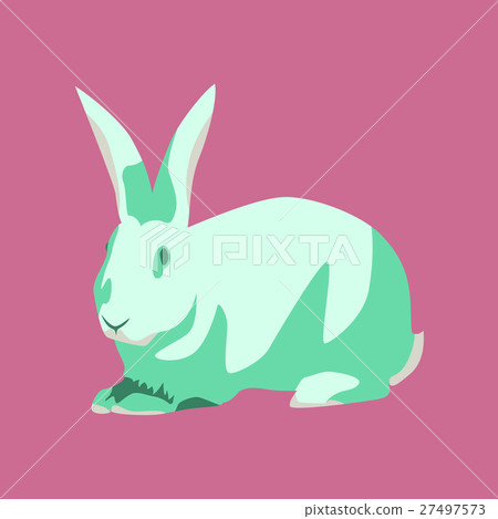 Vector illustration in flat style rabbit 27497573