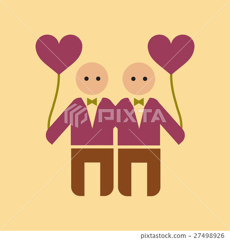flat icon on stylish background gay lovers flat icon on stylish background gay lovers 27498926