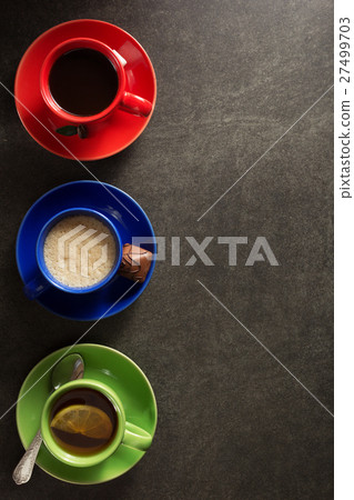 cup of coffee, cacao and tea 27499703