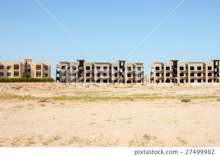 abandoned unfinished houses in Egyptian desert abandoned unfinished houses in Egyptian desert 27499982