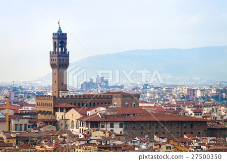above view of Old Palace in Florence city above view of Old Palace in Florence city 27500350