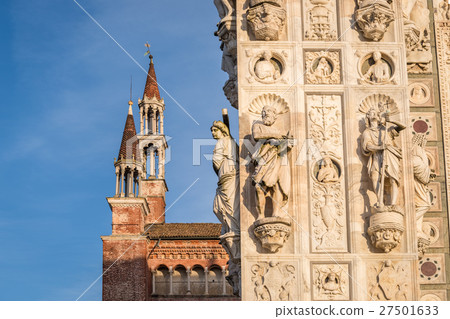 Pavia Carthusian monastery facade details  27501633