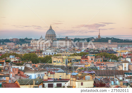 Rome aerial view with Papal Basilica of St. Peter Rome aerial view with Papal Basilica of St. Peter 27502011