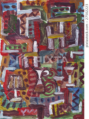 Abstract colorful hand painted background - Stock Illustration ...