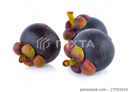 ripe mangosteen isolated on white background 27503833