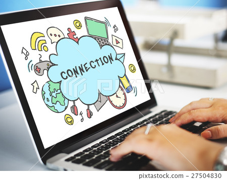 Cloud Bubble Technology Sketch Doodle Concept Cloud Bubble Technology Sketch Doodle Concept 27504830